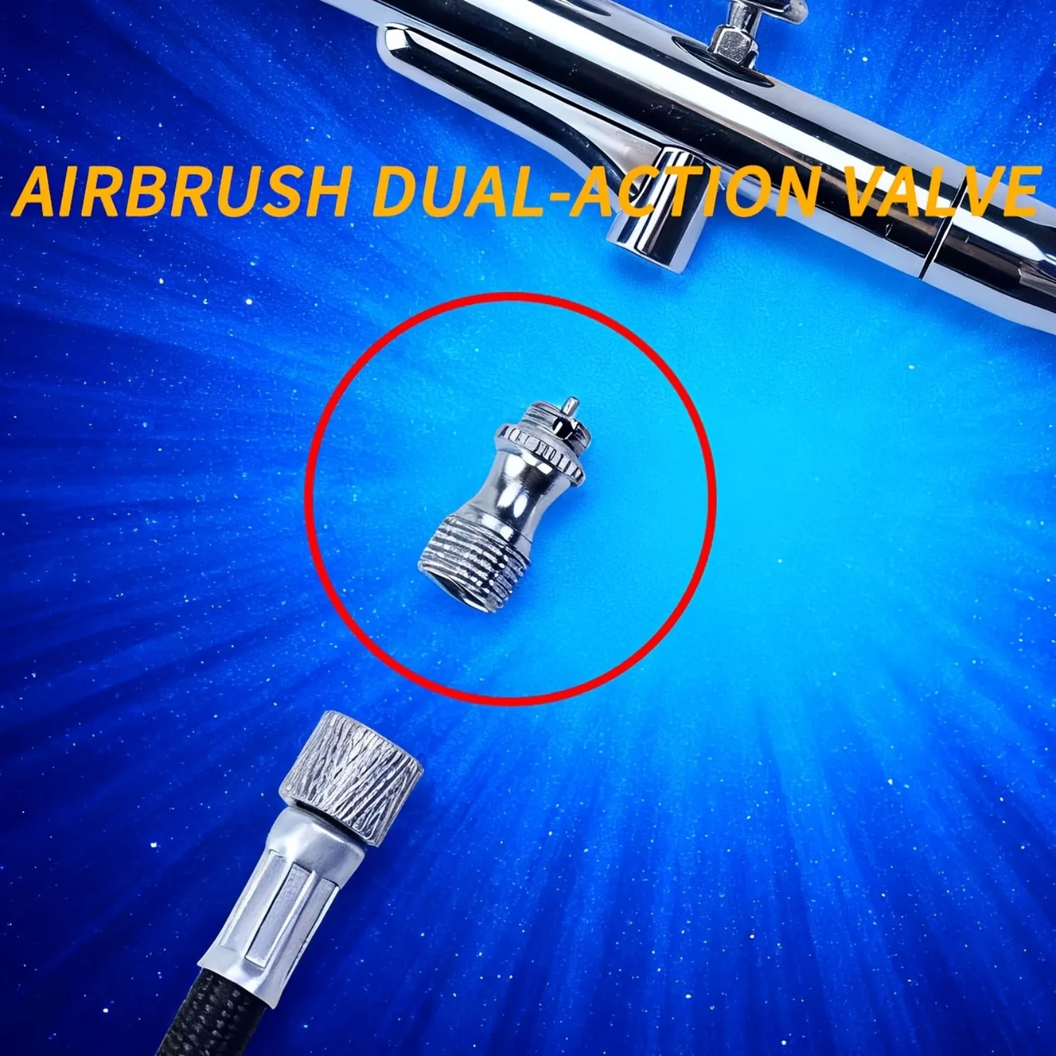 Dual Air Pressure Control Valve for Airbrush, Durable Metal Material, Ideal for Fine Art Creation & Painting Accessories