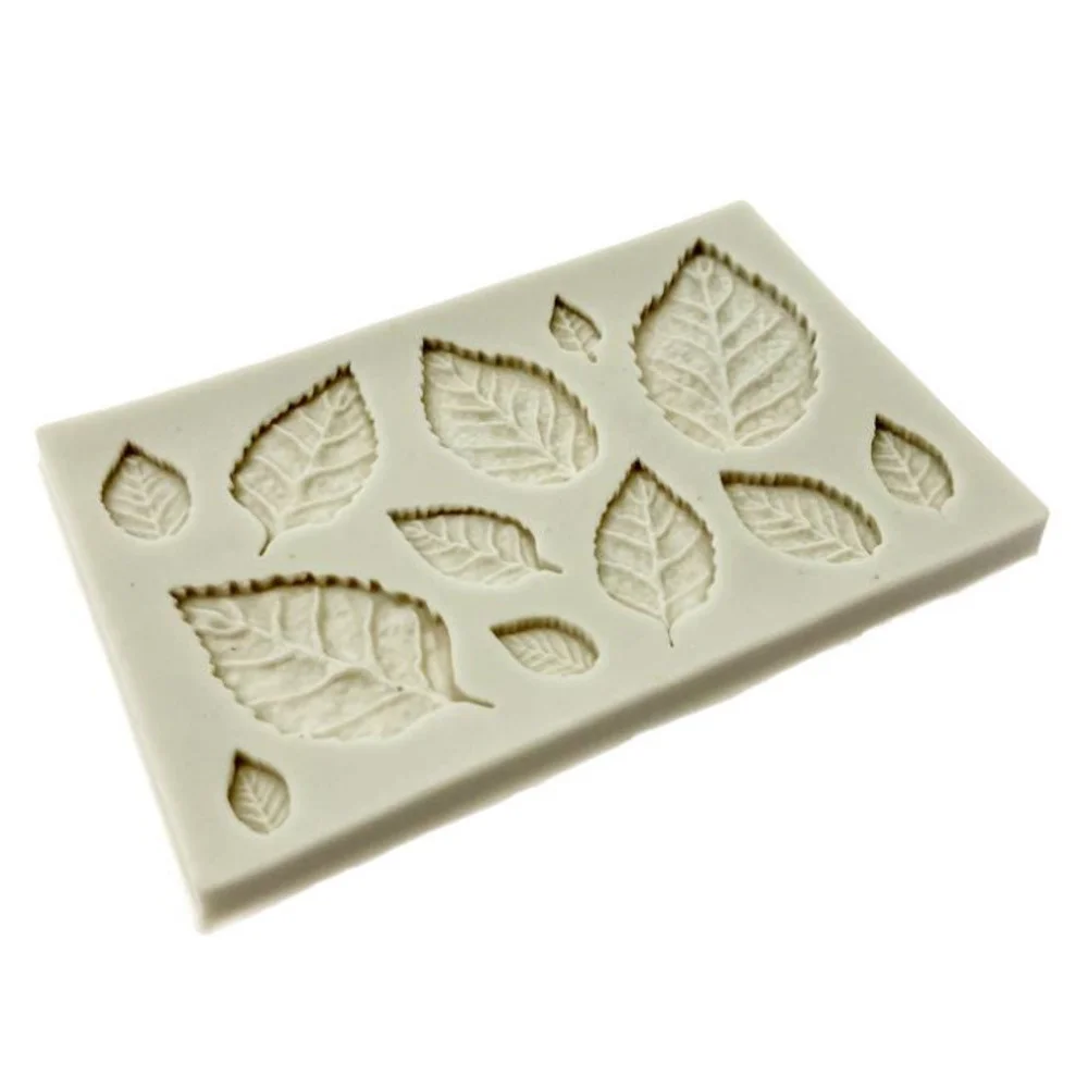 Hot 200pcs Leaf Silicone mold Fondant Mold Cake Decorating Tools Chocolate Mold Baking Mold