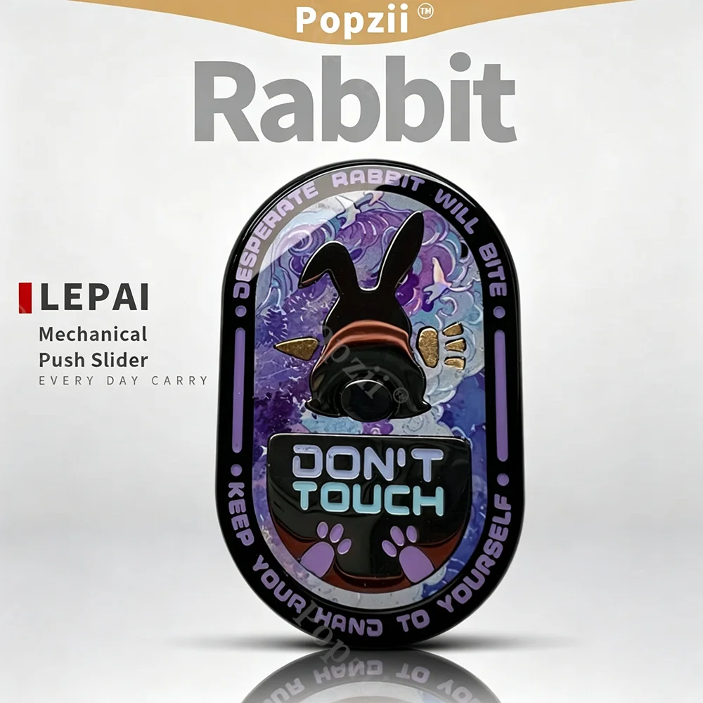 LEPAIEDC Rabbit Purple Fidget Slider Stress Relief Toy Fidget Toys For Adults EDC Pocket Toy ADHD-friendly Travel Fidget