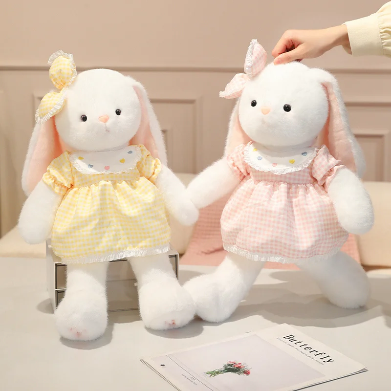 

Plush Rabbit Toy Stuffed Animal Running Rabbit Pillow Soft Hug Sleeping Companion Dressed Up Rabbit Girls Children Birthday Gift