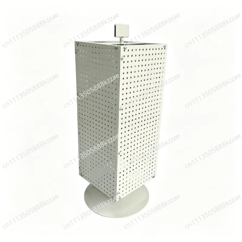 Four-sided Rotating Perforated Board Display Refrigerator Magnet Sticker, Jewelry Key, Small Shelf Storage Rack