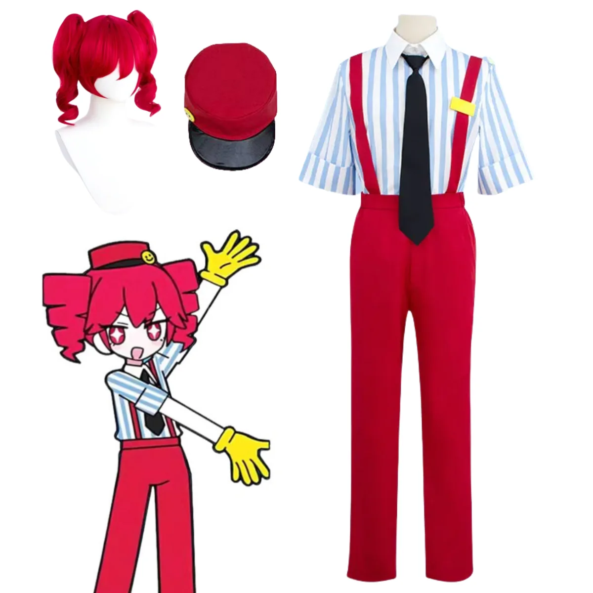 Kasane Teto Cosplay Costumes Vtuber Teto Outfit Girls Uniform Set Halloween Party Clothing for Women