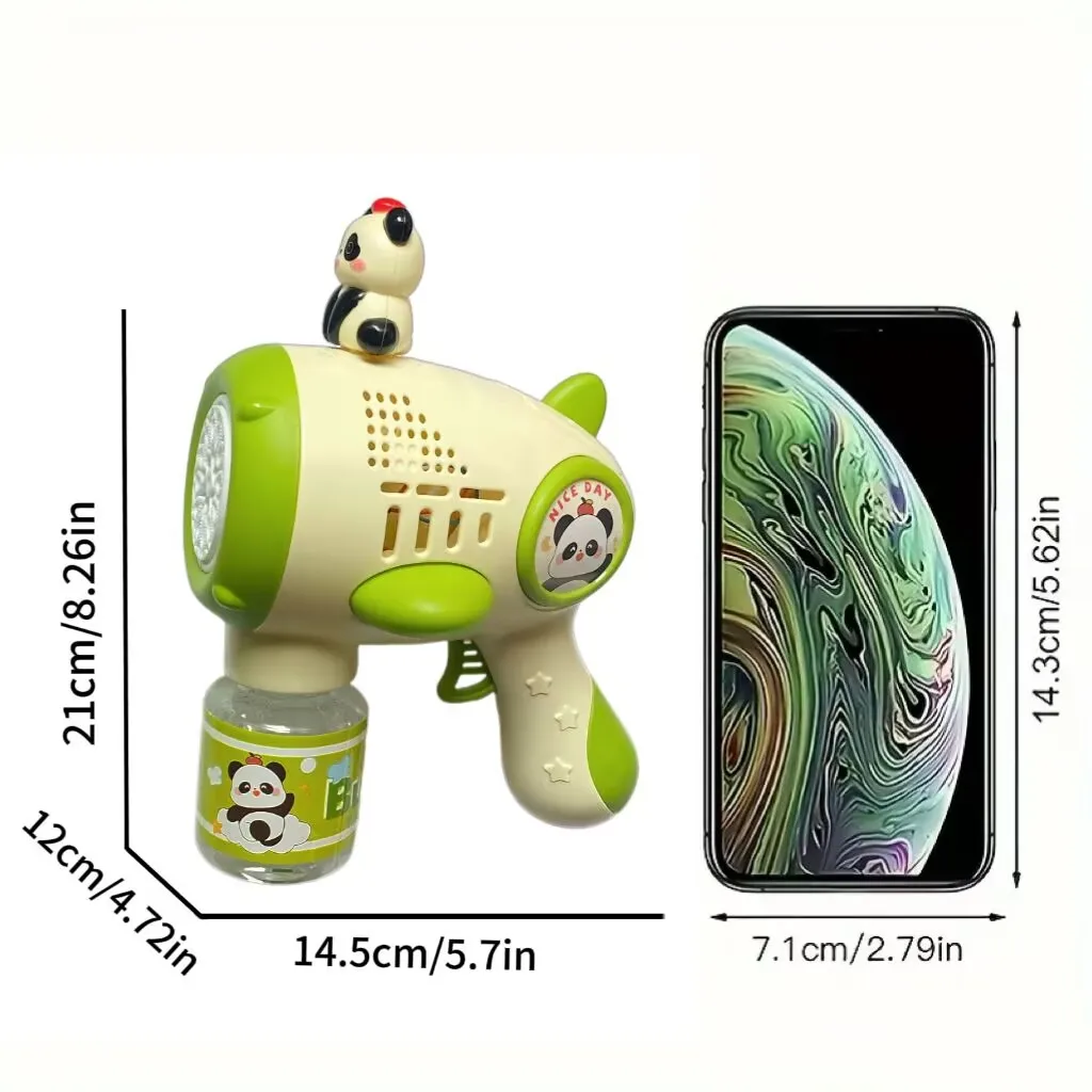 Handheld Panda Bubble Gun Handig poreus buitenfeest-entertainmentspeelgoed [zonder batterijen en zonder bellenwater]