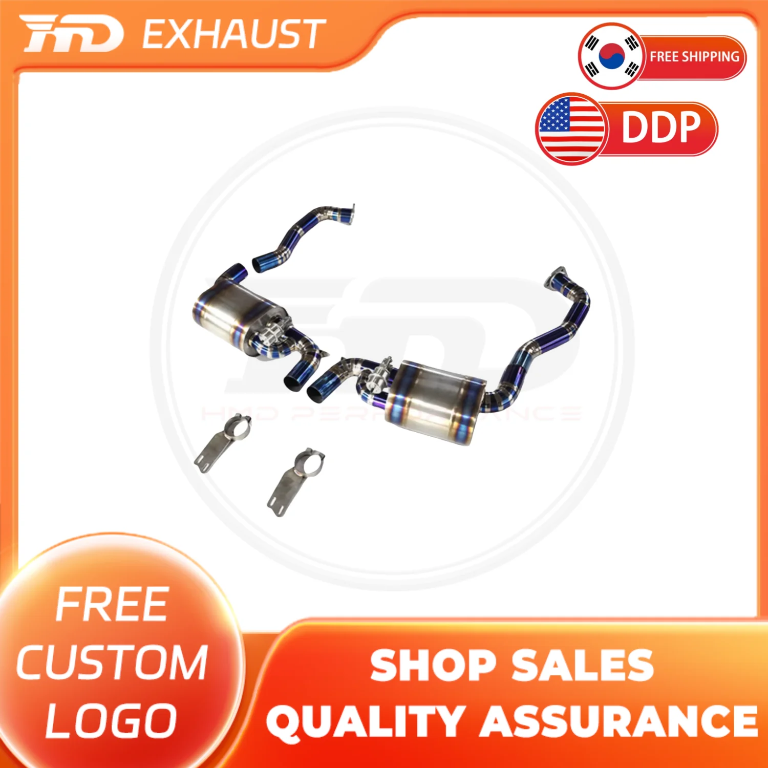 

HMD Exclusive customization Titanium alloy Exhaust System Catback For Porsche Cayman 987.2 3.4L with valves