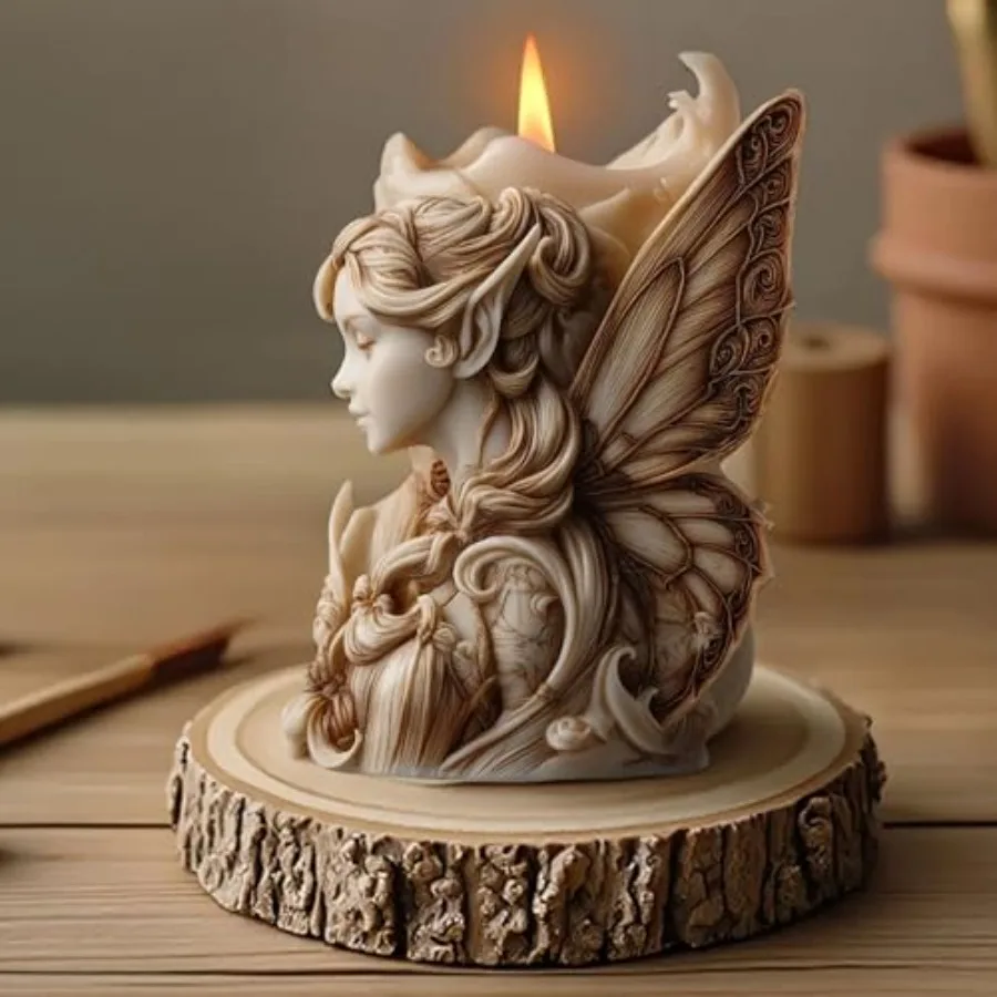Angel Silicone 3D Flower and Rose Mold - Peony and Candle Making Molds for Resin, Clay and Soap Craft Supplies