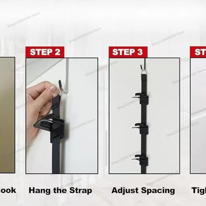 For Non Perforated Hat Storage Display Rack, Hanging Clothes and Hats From Behind The Door, Two-way Storage Rack