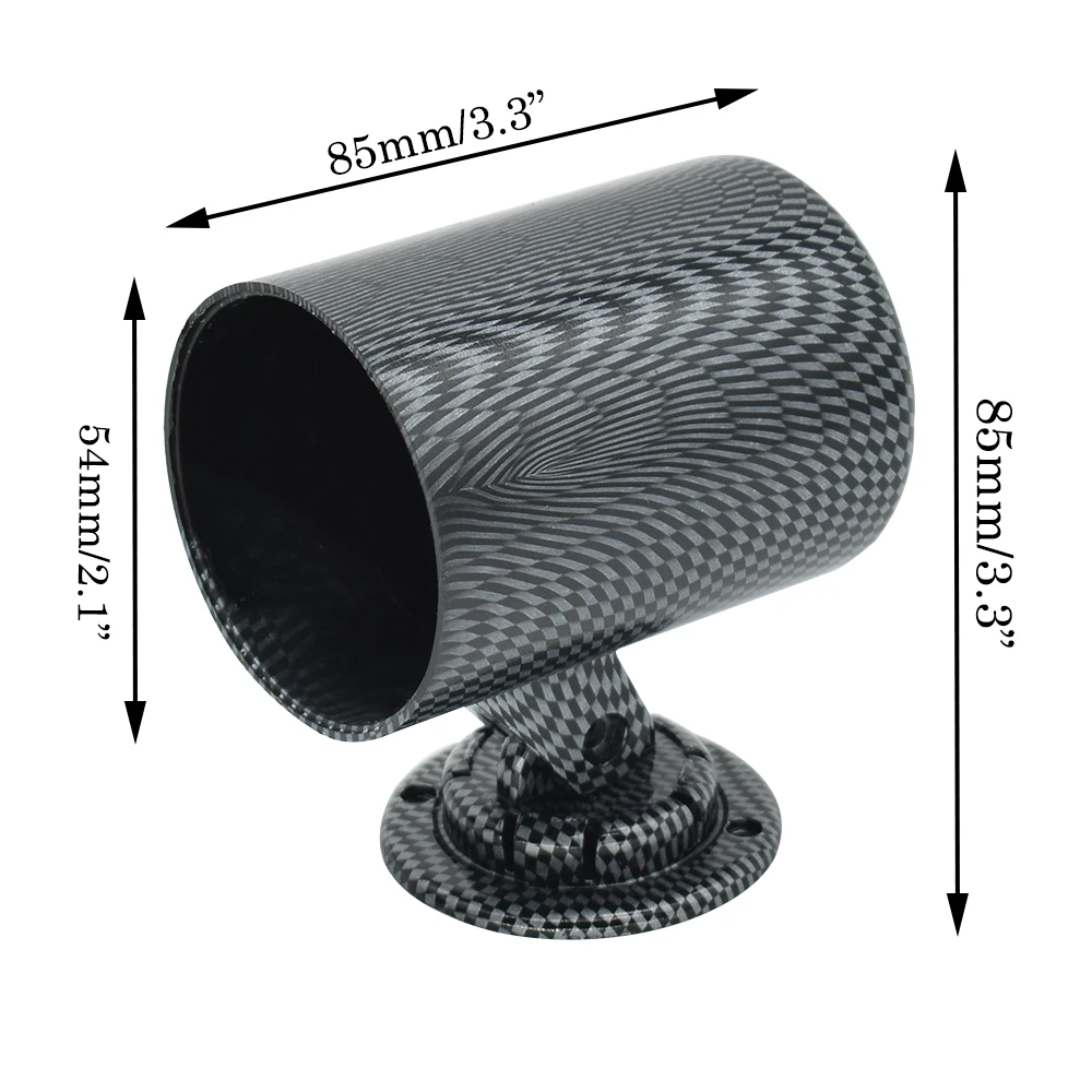 52mm 2inch Carbon Fiber Car Dashboard Gauge Holder Pod Meter Bracket For Water Oil Temp Voltage Turbo Boost
