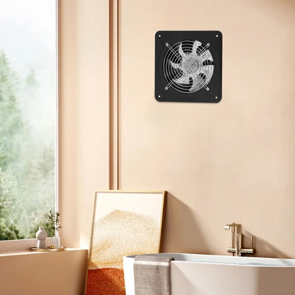 

80W Black Exhaust Fan Ventilation Fan Wall-mounted Exhaust Fan For Home Kitchen