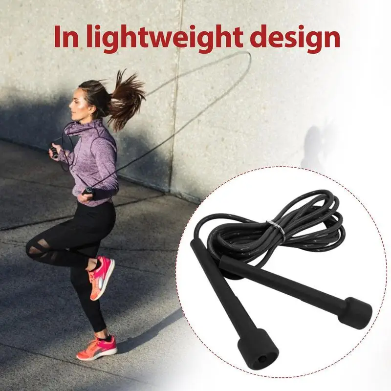 Jump Rope Rapid Speed Jumping Rope Skipping Rope Adjustable Sports Fitness Black Speed Jumping Rope Exercise Slim Body Fitness