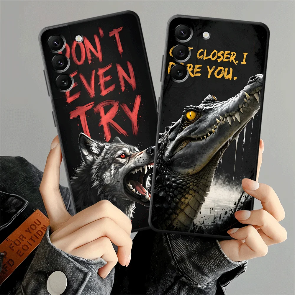 Cool Crocodile Wolf Case for Samsung Galaxy A37 A57 A15 A52 A36 A53 A17 A55 A06 A05 A25 A16 A73 A51 A23 Phone Cover A13 A70 A41