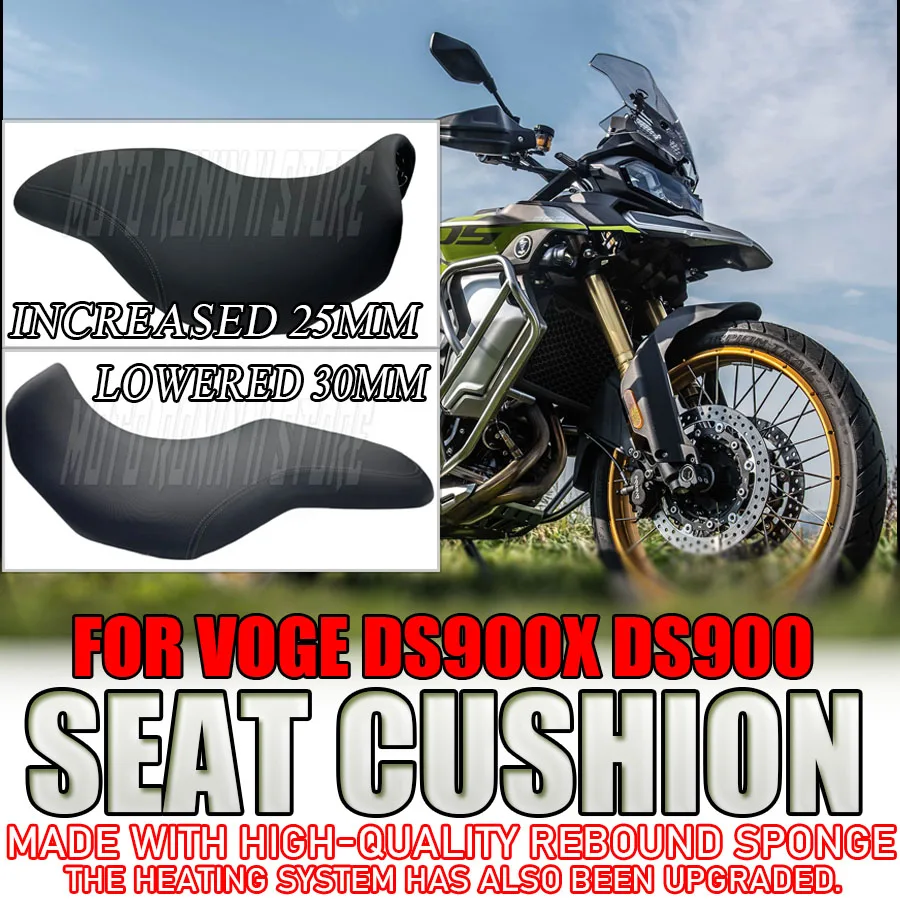 For VOGE DS900X DS900 DSX900 900DSX Motorcycle Modified Lower And height by 30mm Seat Vintage Hump Saddle Retro Seat Cushion