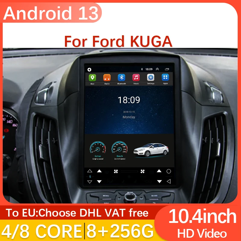 

Tesla Style car screen android auto Carplay For Ford Kuga Escape Navigation Car radio 1 din Car Multimedia Smart car systems GPS