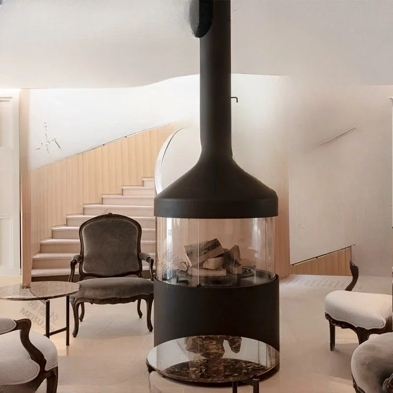 OEMHanging fireplace, electronic steam real fire wood-burning living room decoration, wood-burning home heating
