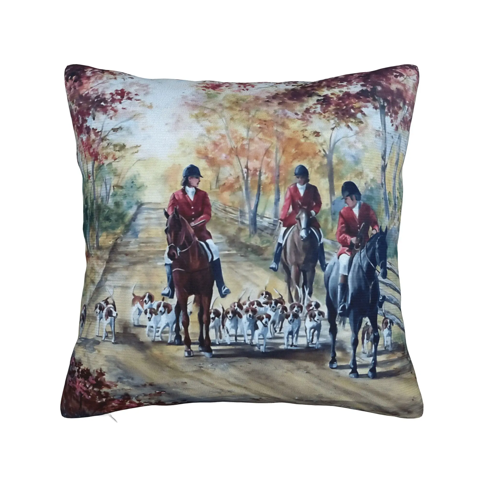 Equestrian Pillow Cover  Print Cushion Cover Funny Pillow Case For Living Room Bed Chair