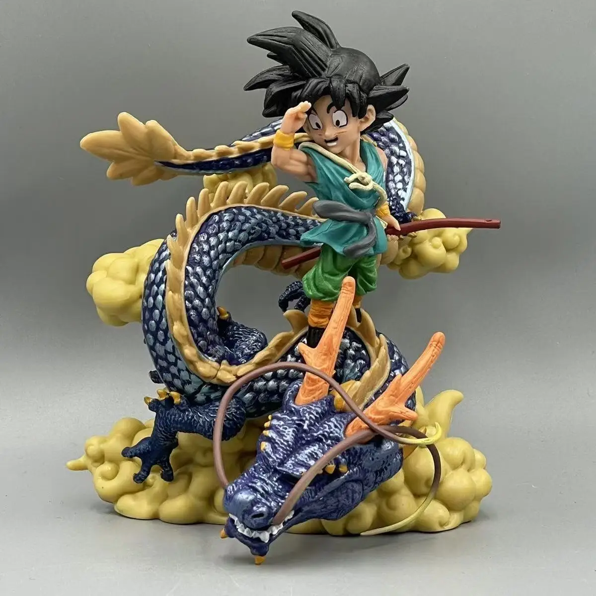Figura de Dragon Ball, Adiós Goku, Goku Niño Montado en Shenron, Estatua de Anime, Modelo de Escena en la Nube, Adorno de Escritorio, Regalo