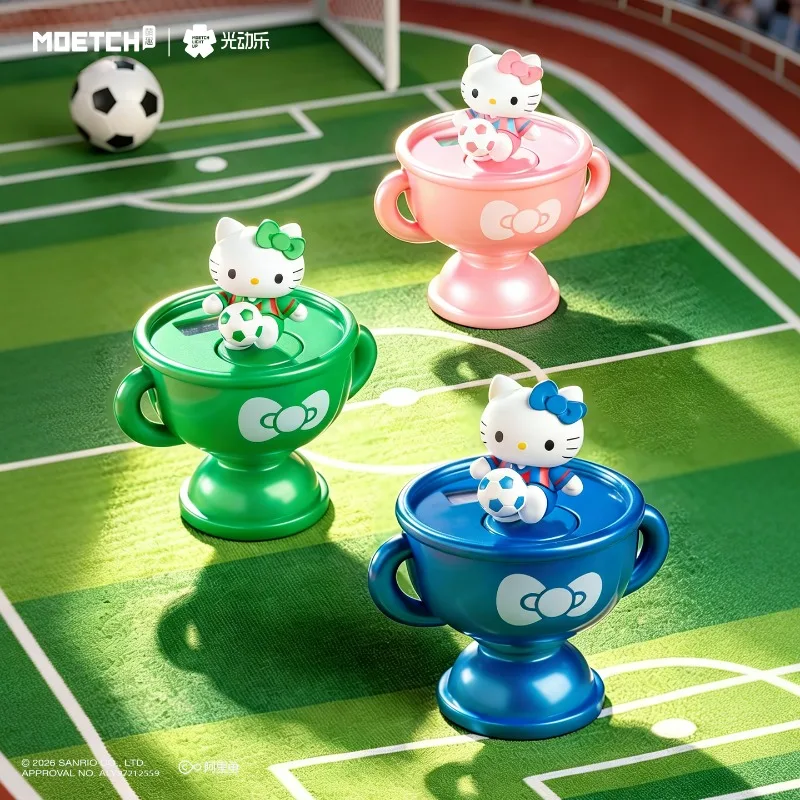 Moetch Hello Kitty Football Series Blind Box Toys Light-Up Solar Energy Anime Figure Doll Model Gifts Toys Collect Ornaments view 3
