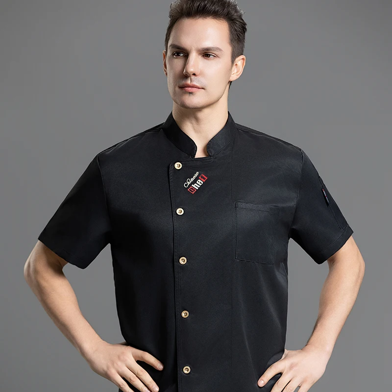 Pasticceria Chef abiti da lavoro ristorante uniforme cuoco giacca Catering Costume top cucina camicia morbida Hotel cameriere tuta