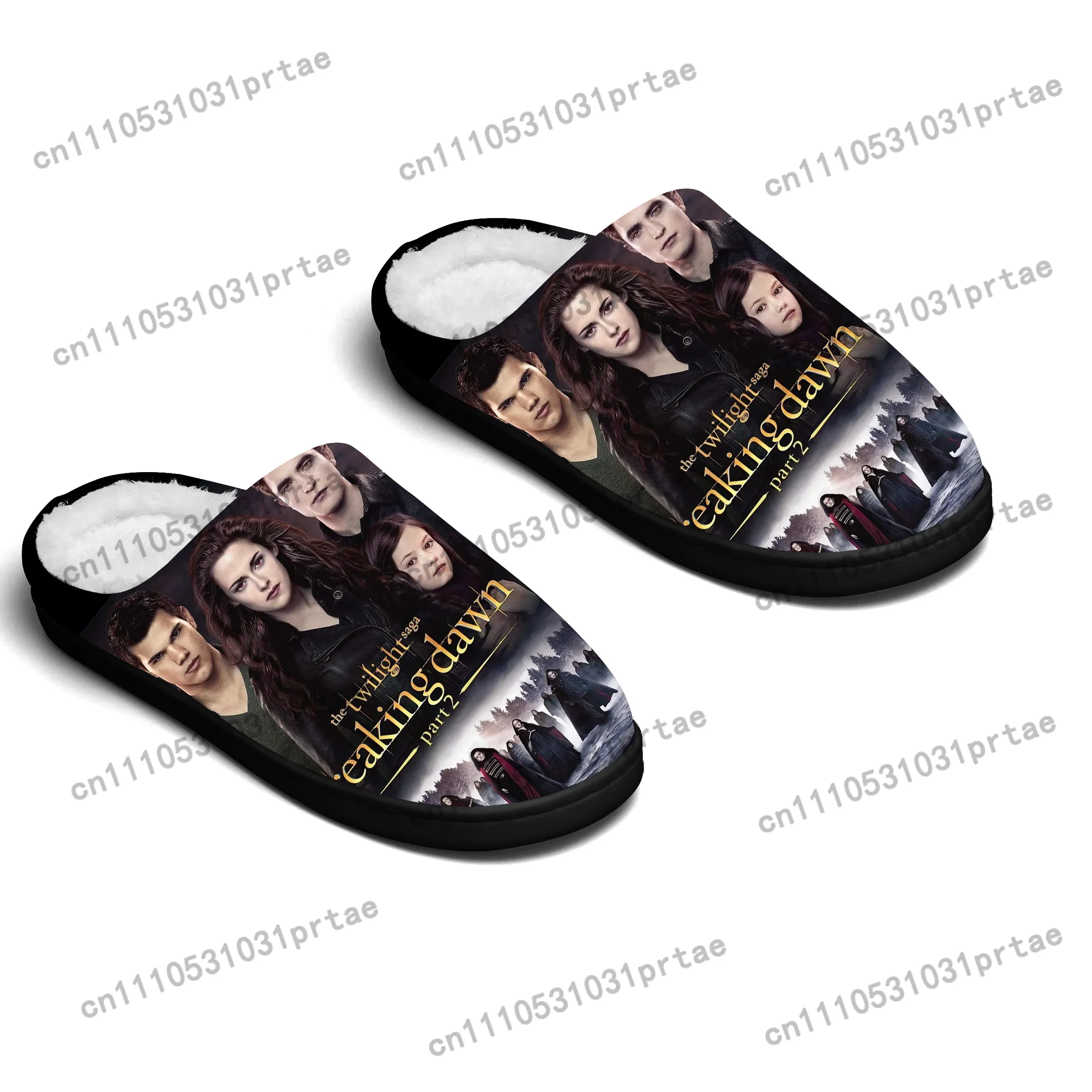 The Twilight Saga Home Cotton Slippers Mens Womens Bedroom Keep Warm Cotton Slippers SPA Slipper Custom Slipper