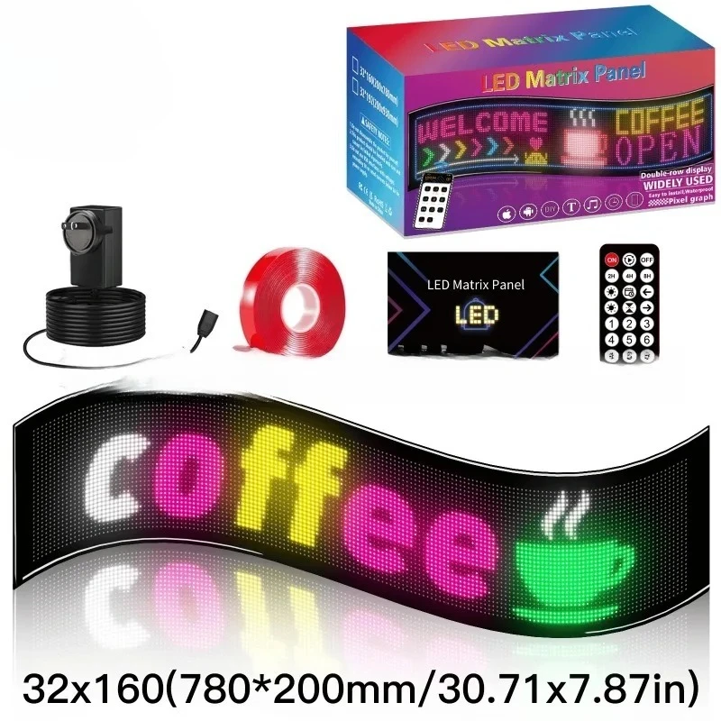 

Programmable Flexible LED Display Car Scrolling Advertise Message Soft LED Display Sign Board Pixel Custom Led Panel for truck