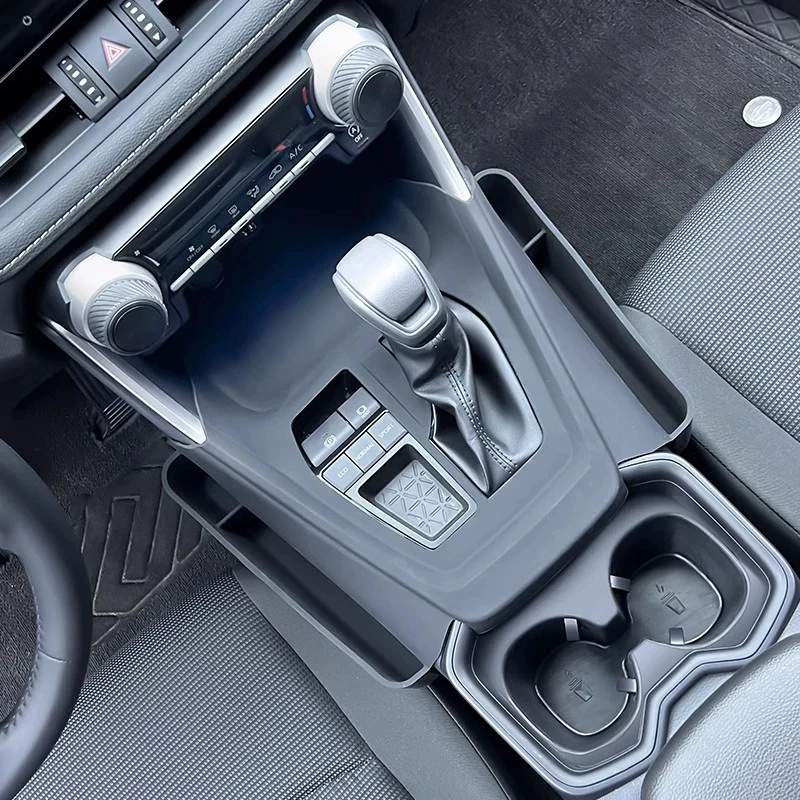 

Car Gear Shift Panel Mat With Storage Box Silicone Anti-slip Pad Central Gear Panel Mats Fit For Toyota RAV4 2020-2024 Accessory