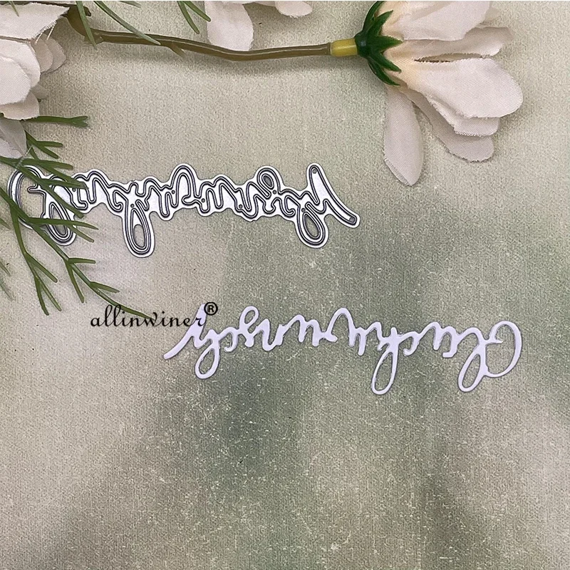 

Congratulation letters Metal Cutting Dies Stencils For DIY Scrapbooking Decorative Embossing Handcraft Die Cutting Template