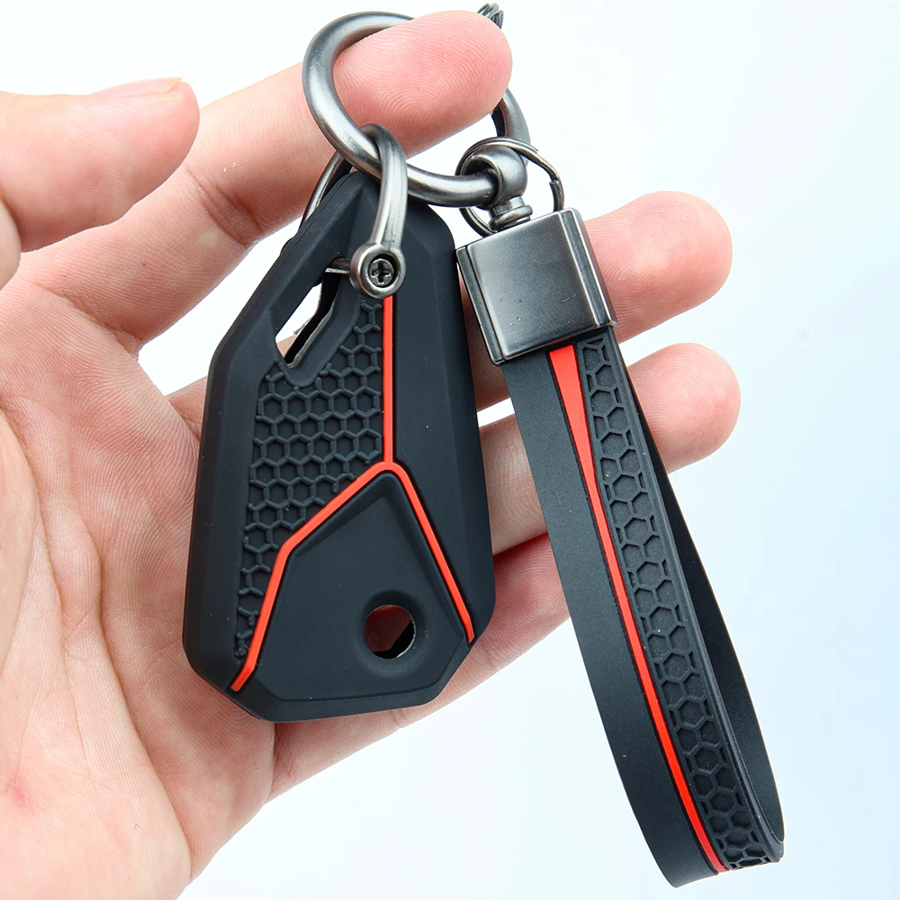 Key Fob Sleeve For Honda CB125R CB150R CB250R CB300R For MV Agusta For Kawasaki For Yamaha For Suzuki with ring wrist strap