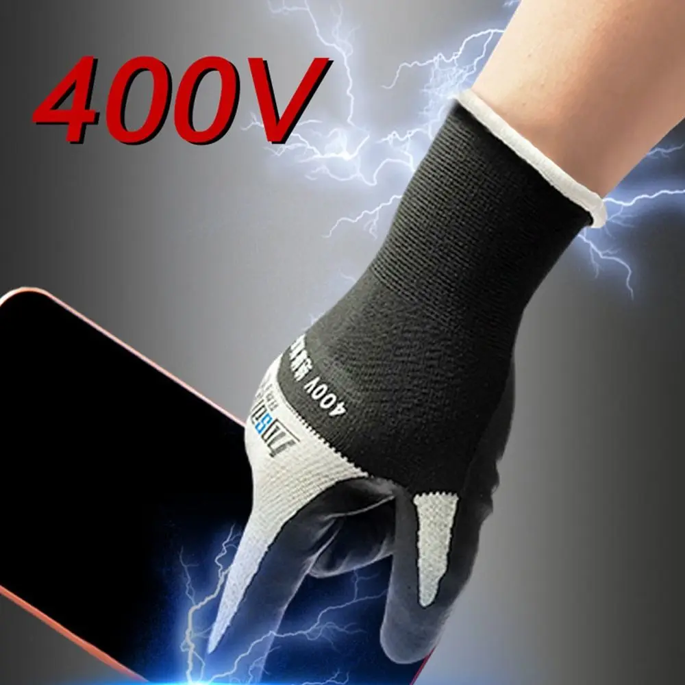 Ultrathin Electrician Insulating Gloves Withstanding Voltage 400V/500V Rubber Touch Screen Insulation Glove Industrial