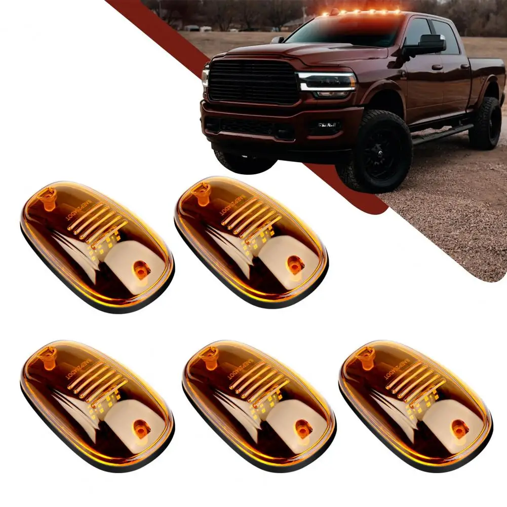 

5Pcs Cab Lights Weatherproof Truck Roof Cab Lights with Indicator Signal Function for F150/Beast/Dodge/Toyota/Pickup SUV