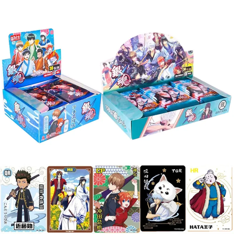 

New Gintama Cards for Kids Anime Figure Genshin Impact Aether Jean Lisa Lumine Original Collection Card Children Playing Toys