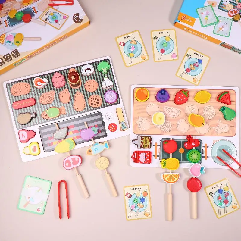 لوحة أحجية الصور المقطوعة ثلاثية الأبعاد التعليمية للأطفال التعليم المبكر متعة محاكاة الوالدين والطفل المطبخ الشواء فتاة #5