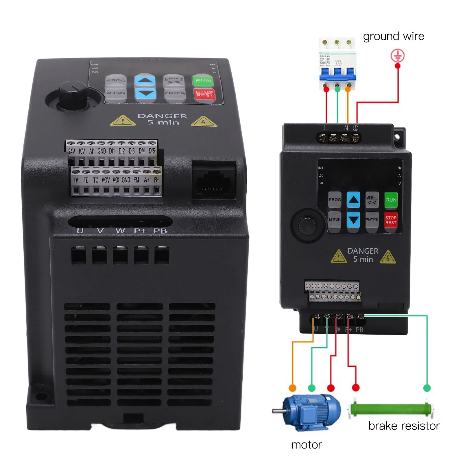 VFD 인버터 가변 주파수 드라이브 2.2KW 단상 ~ 3상 VFD 미니 주파수 인버터 AC 220V 입력 AC 0-220V 출력