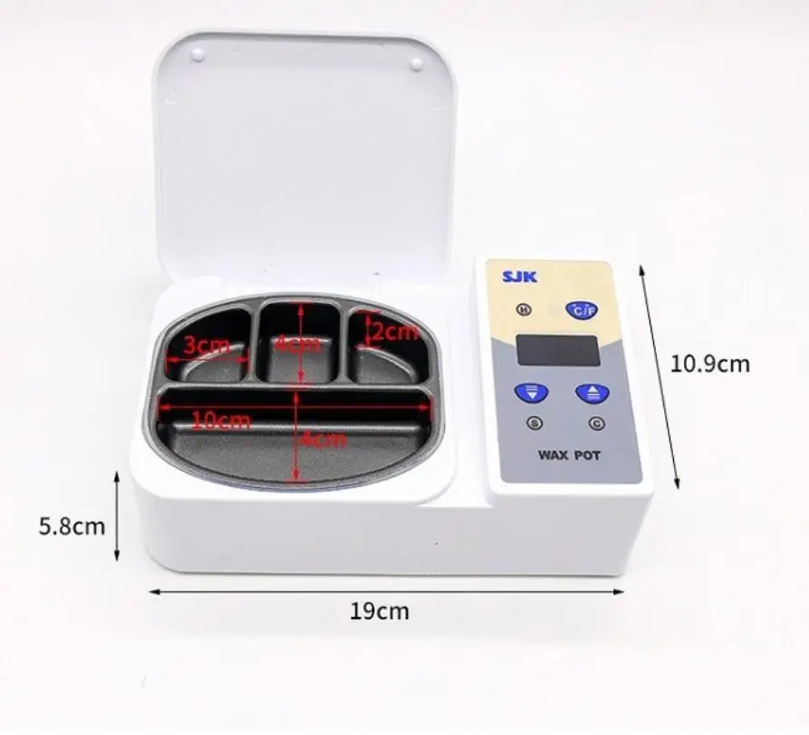 Dental Lab Riscaldatore di cera digitale 4 vasetti di fusione della cera Pentola per immersione Controllo preciso della temperatura Attrezzature per laboratorio odontoiatrico Strumento per odontoiatria