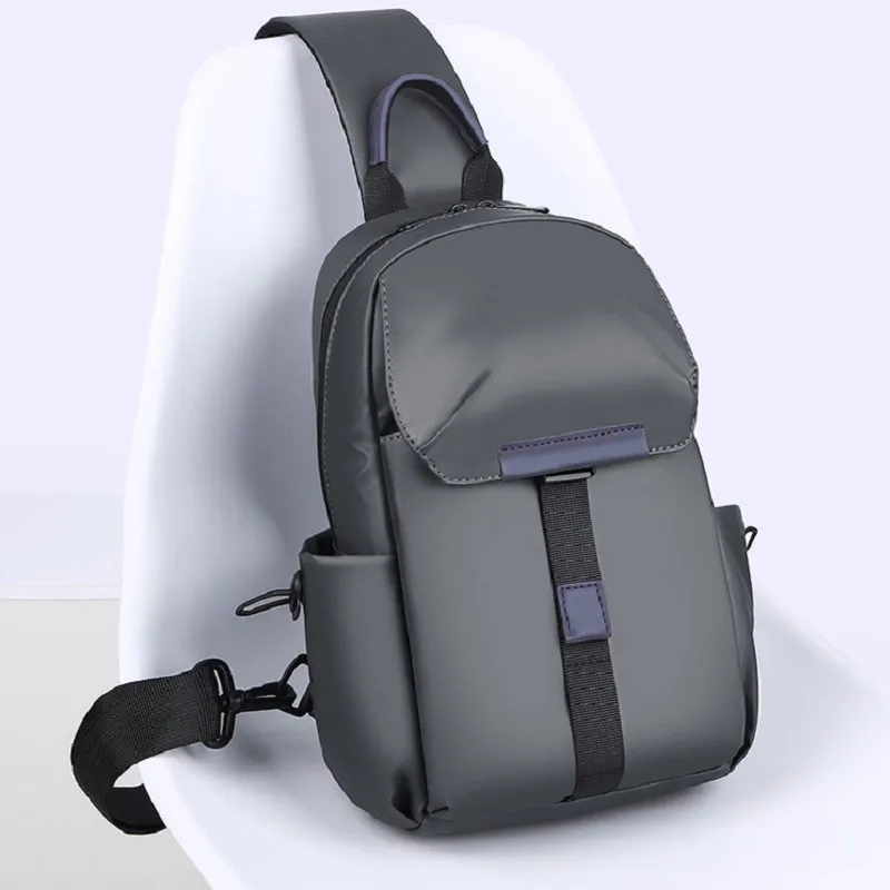 กระเป๋าคาดหน้าอกกันน้ําผู้ชาย Oxford Casual แฟชั่นกระเป๋าสะพายข้างแนวทแยงสีเรียบง่าย