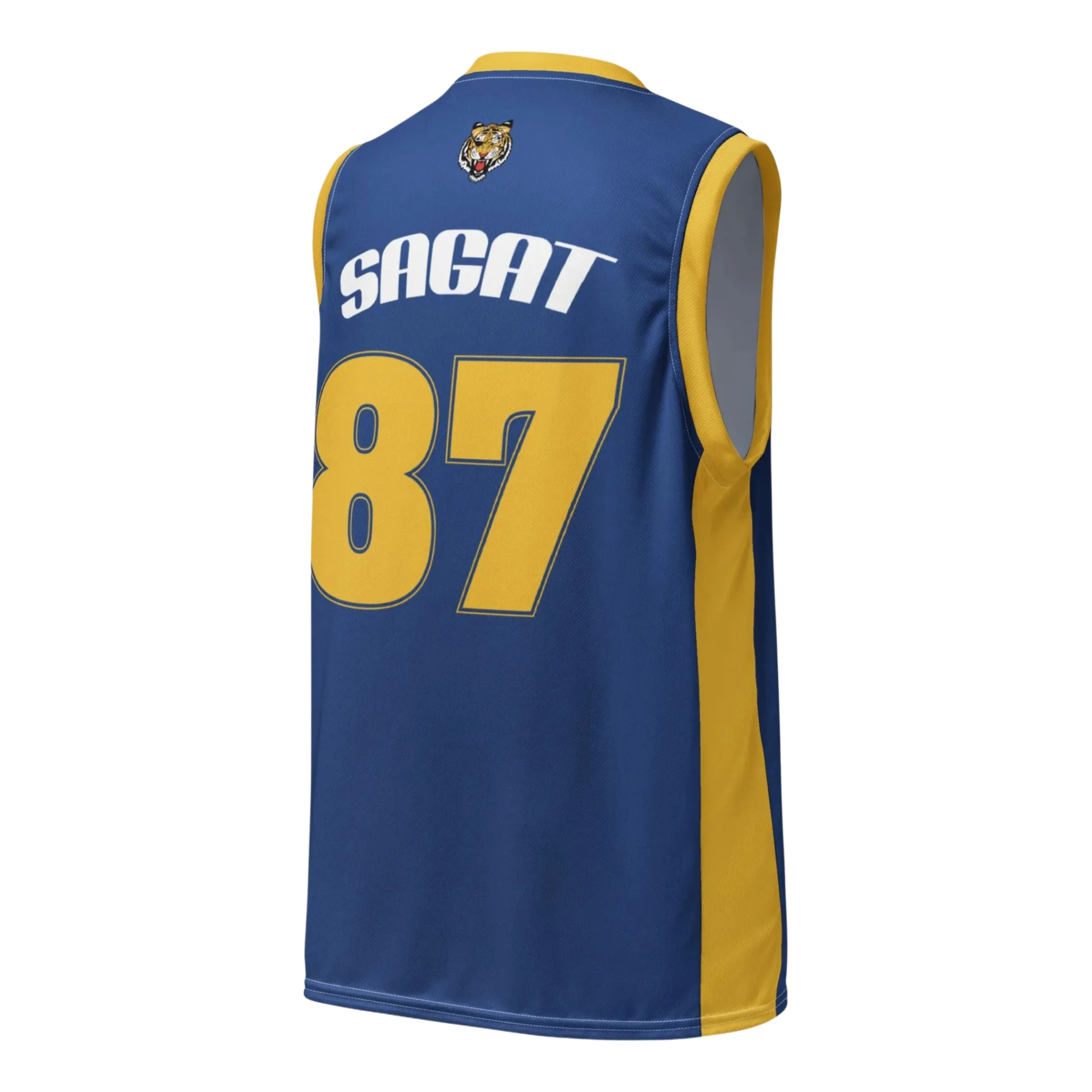 God of Muay Thai Herren-Basketballtrikot mit Tiger-Grafik, Sommer-Tanktop ohne Ärmel, Sagat 87, Vintage-Sportbekleidung, Freizeitweste – Detail 6