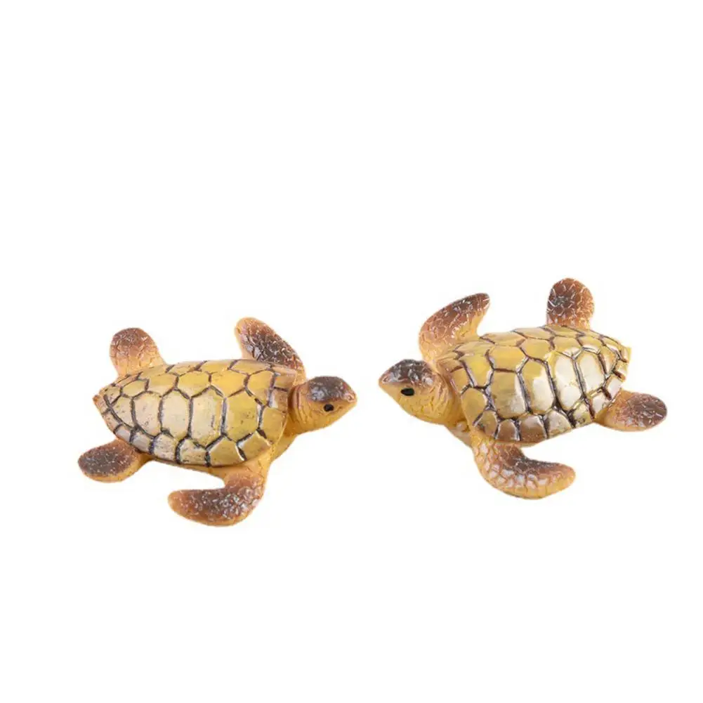 1PC Mini Turtle Model Resin Ornaments Fine Workmanship Layout Prop Aquarium Fish Tank Landscape Flowerpot Succulents Decoration