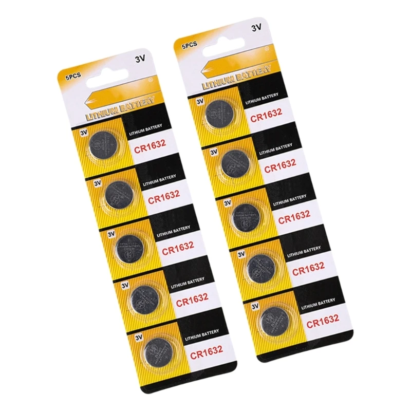 5/10Pcs CR1616 CR1620 CR1625 CR1632 Lithium Coin Cell Batteries 3V for Remote Controls and Electronics