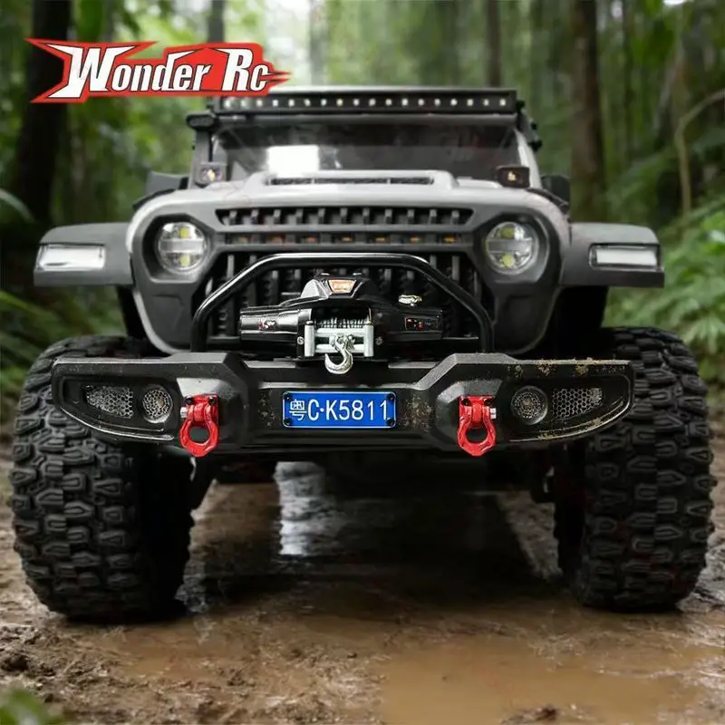 maker 1:7 CK5811 Remote control car metal upgrade accessories front bumper double winches Chassis armor coupler counterweight Rc