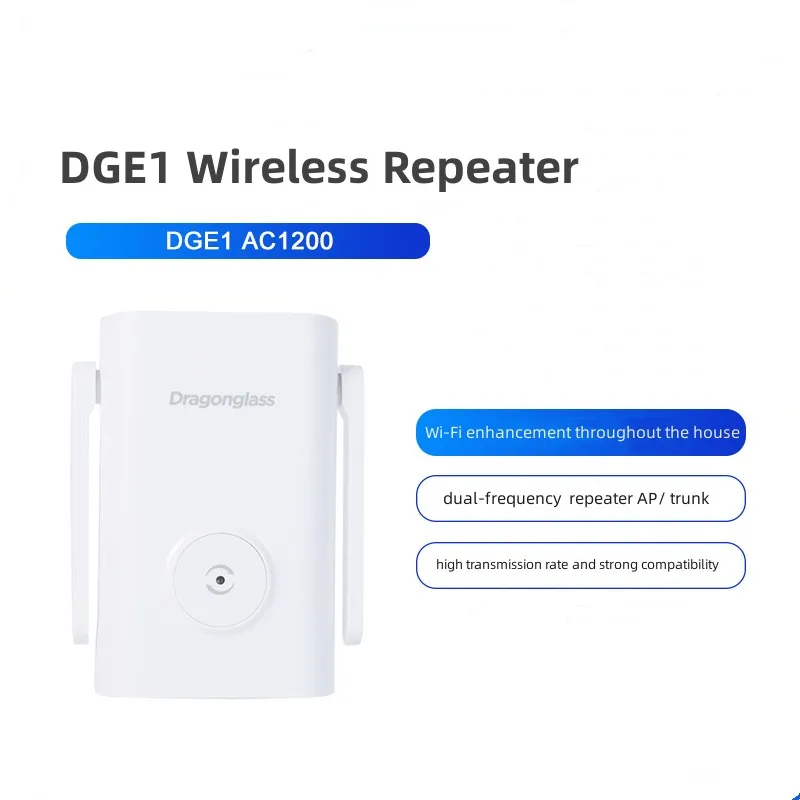 Imagem -02 - Dragonglass Nova Origina Dge1 5g Wifi Repetidor Amplificador de Sinal Wi-fi Extensor Rede wi fi Impulsionador 1200mbps Ghz Expansor