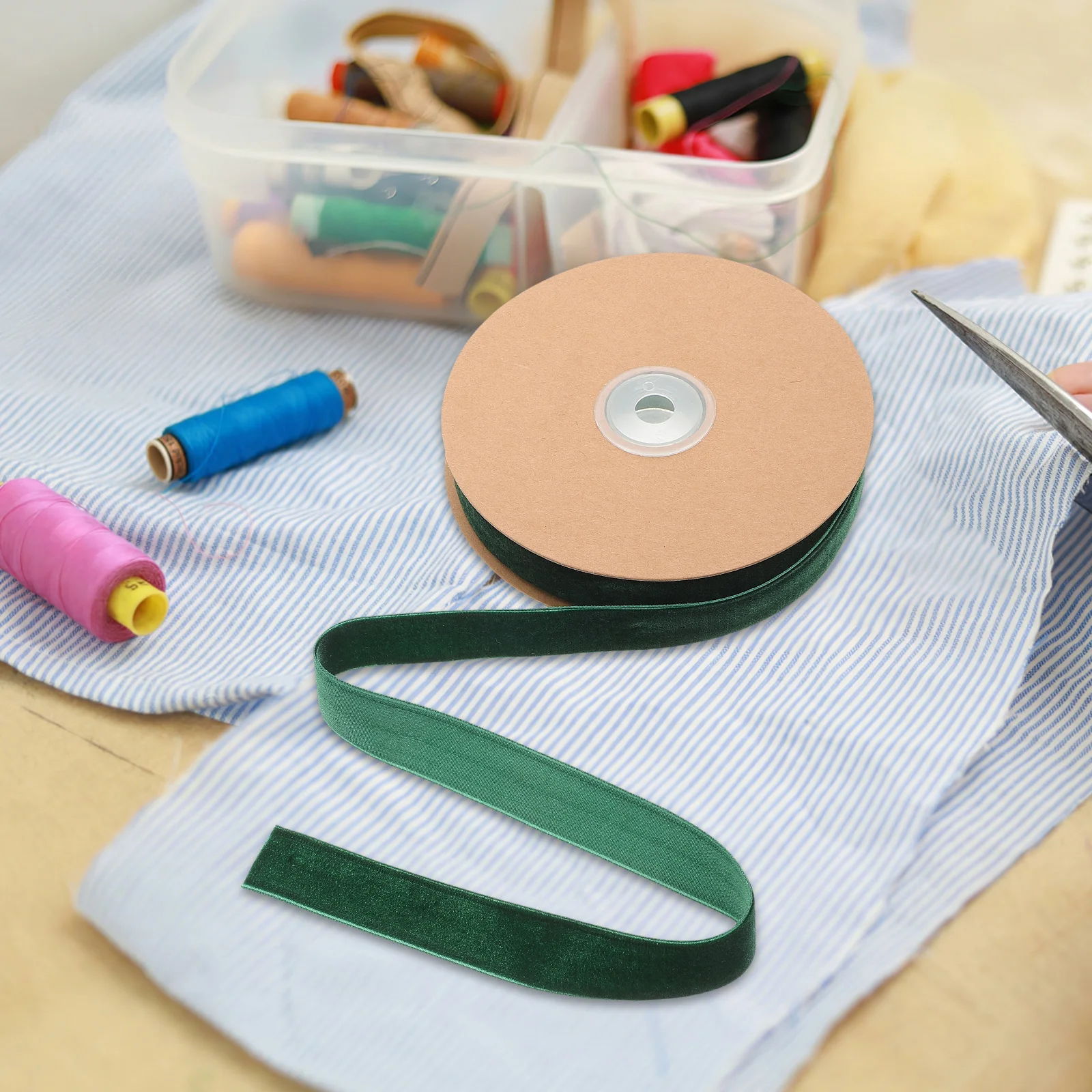 

Craft Ribbon for Gift Wrapping Party Decor Single Sided Flocking Design Stylish Soft Texture DIY Projects Craft Ribbons