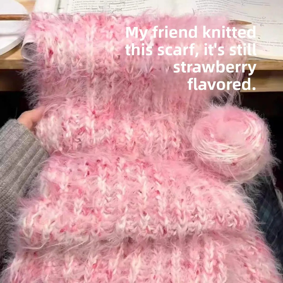 Handmade Long Fur Yarn for Hat Knitting Rainbow Cloud DIY Wool Yarn Scarf Knitting Needles Large Size Women's Fashion Accesso...