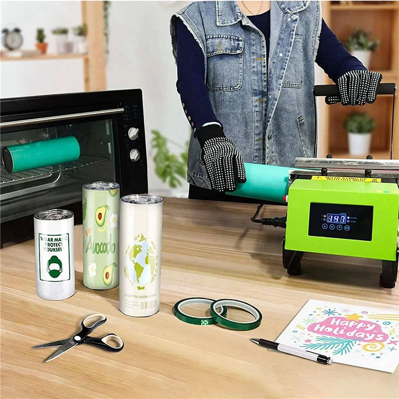 ABWR-4X كم للتسامي، أربطة أكمام سيليكون مقاومة للحرارة بدون خياطة مع أشرطة نقل، مكبس حراري بهلوان