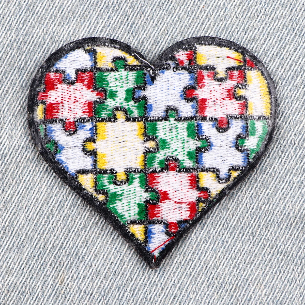 Autism Awareness Puzzle Embroidered Patches For Clothing Badge Adhesive Patches Cartoon Patches On Clothes Stickers Appliques