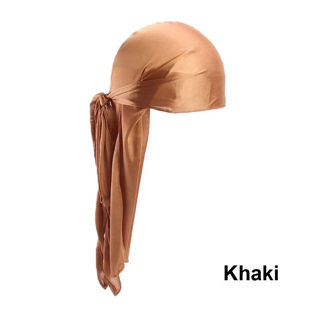 Men Women Adjustable Pre-Tied Cancer Head Scarf Chemo Cap Bandana Silk Durag Pirate Hat Turban Hijab