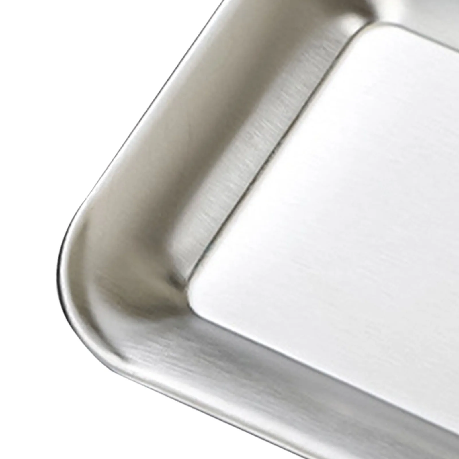 Serving Platter Square Stainless Steel Dish Tray Barbecue Plate Silver Color For Home