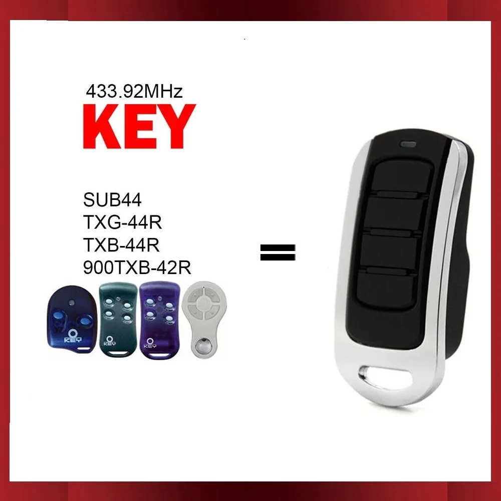 

KEY SUB44 TXG-44R TXB-44R 900TXB-42R Remote Control Garage Door Opener 433.92MHz Garage Gate Control Command Transmitter Barrier