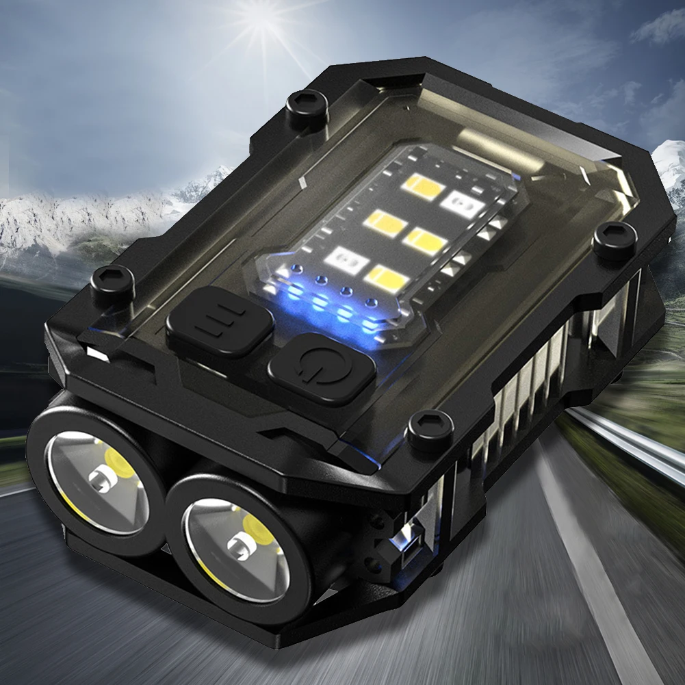 

High Bright Flashlight USB Charging Portable Keychain Light 180LM LED Hat Clip Lamp Multifunctional for Camping Fishing Walking