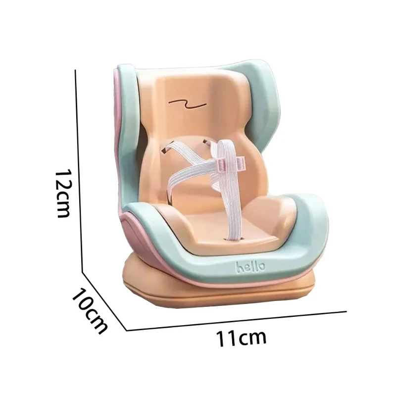 15-17cm 자동차 인형 안전 시트 만화 의자 모델 장난감 귀여운 인형 시트 자동차 인테리어 스타일링 인형 액세서리