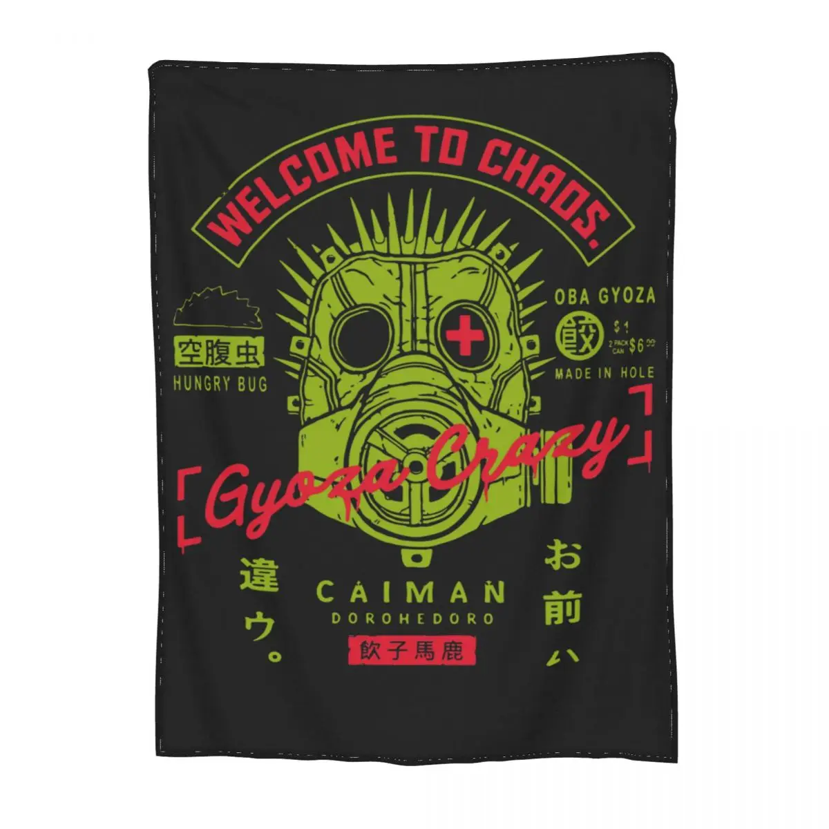 Dorohedoro Kaiman Throw Blanket Fleece Printed Home Throw Blankets Comfortable Lightweight Thin for Outdoor Bedding Throws