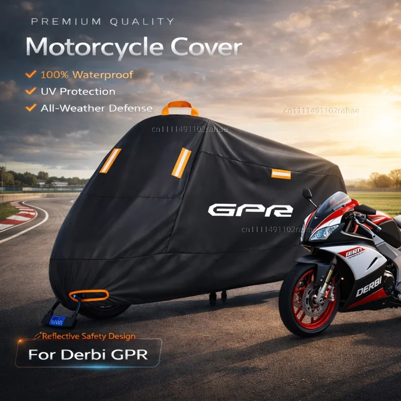 

For Derbi 50 125 75 2t 4t Outdoor Motorcycle Cover Waterproof Thickened Polyester UV Protective Rain Dust Sun All Weather Cover