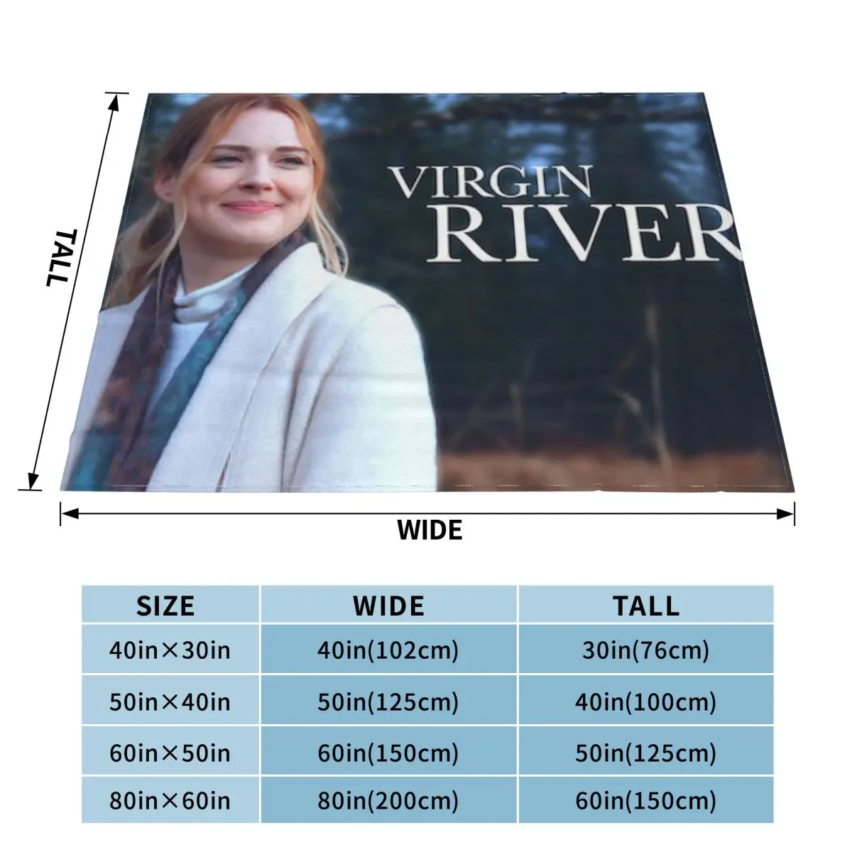 Virgin River Blankets Soft Warm Flannel Throw Blanket Bedspread for Bed Living room Picnic Travel Home Sofa